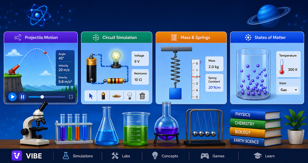VIBE Science Simulations – Explore, Experiment & Understand